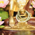 Vòng Tay Ngọc Hoà Điền Bông Mai May Mắn